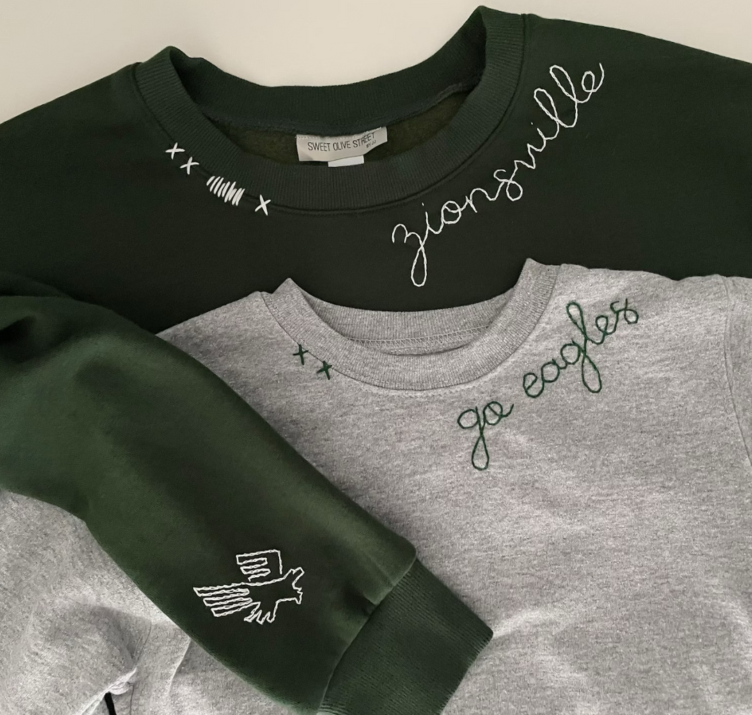 Sports Team Custom Hand Embroidered-  Sweatshirt