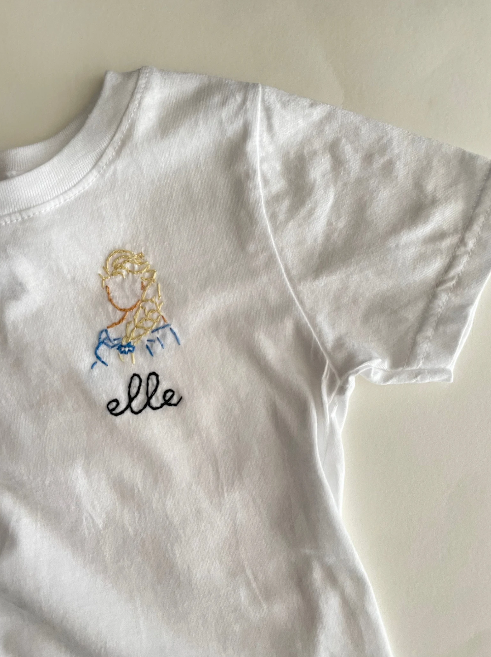 Princess Custom Name Handmade Embroidery T-Shirt – Sweet Olive