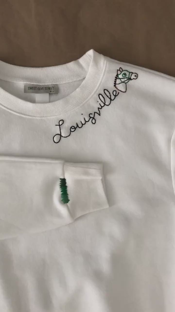 Sports Team Custom Hand Embroidered-  Sweatshirt