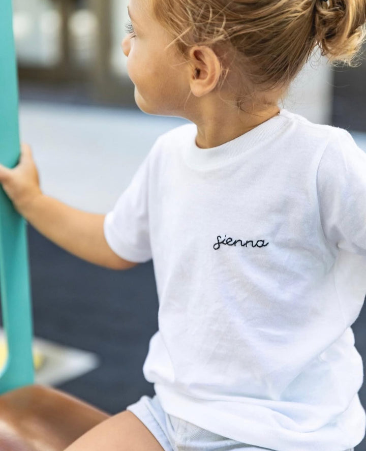 My Name Is! Tee - Hand Embroidered