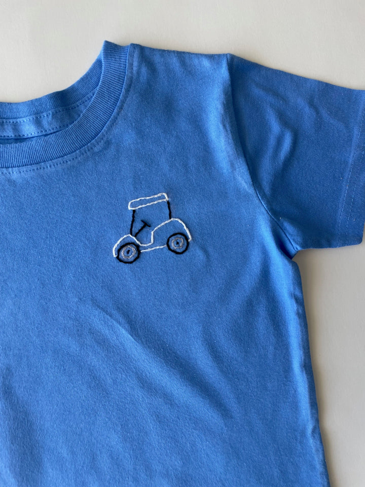 Blue Golf Cart Tee