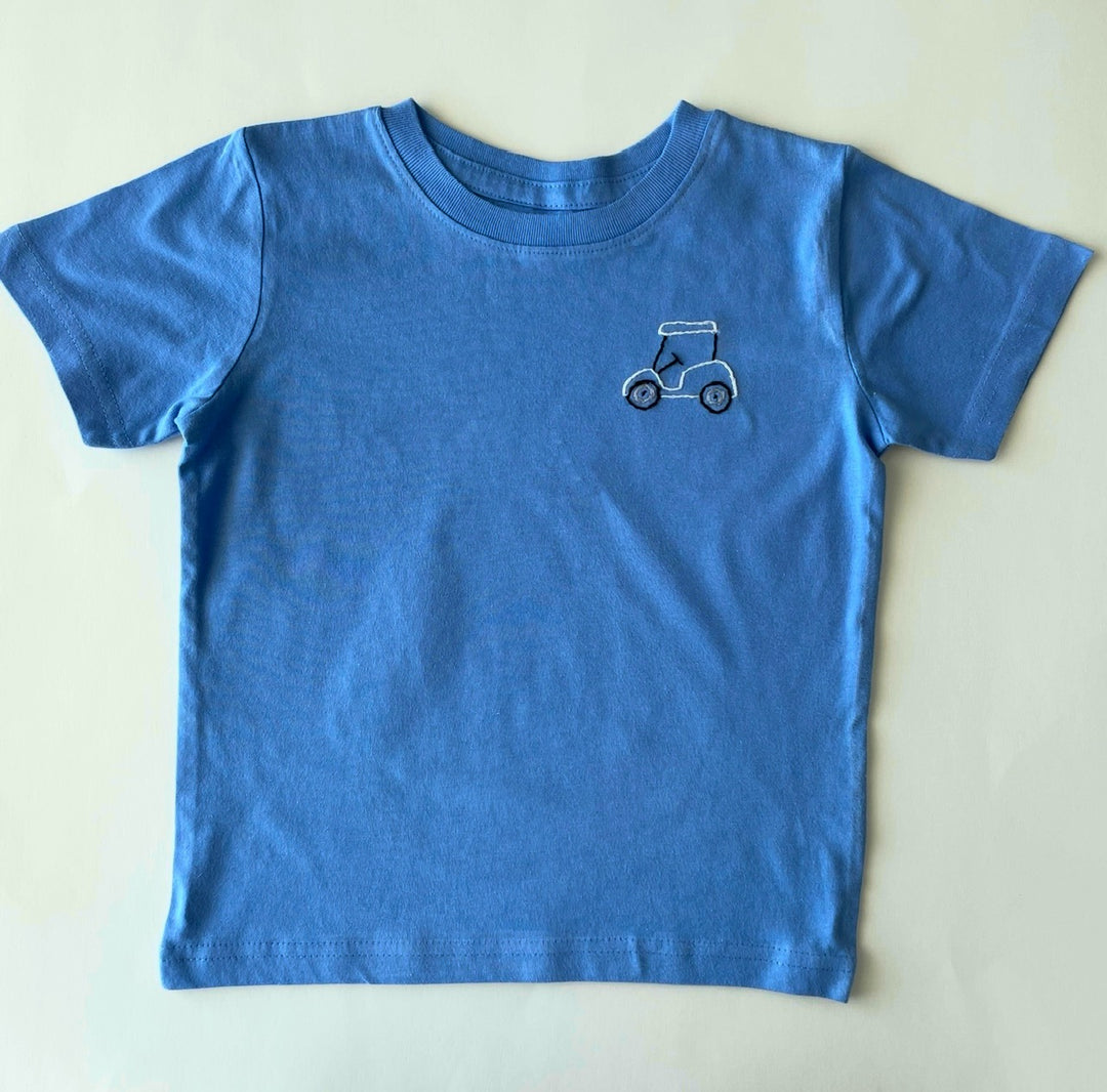 Blue Golf Cart Tee