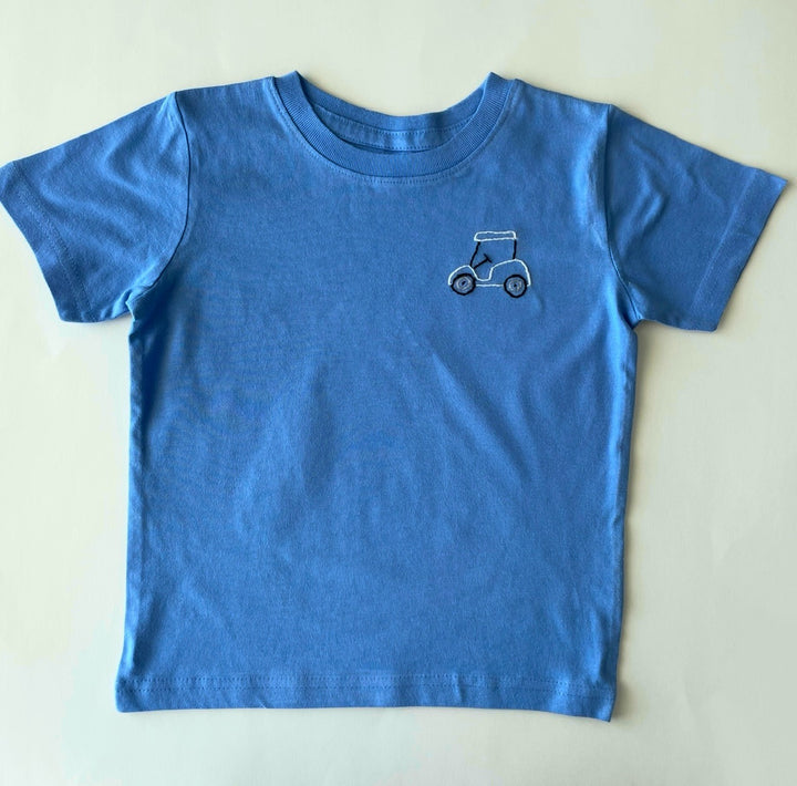 Blue Golf Cart Tee