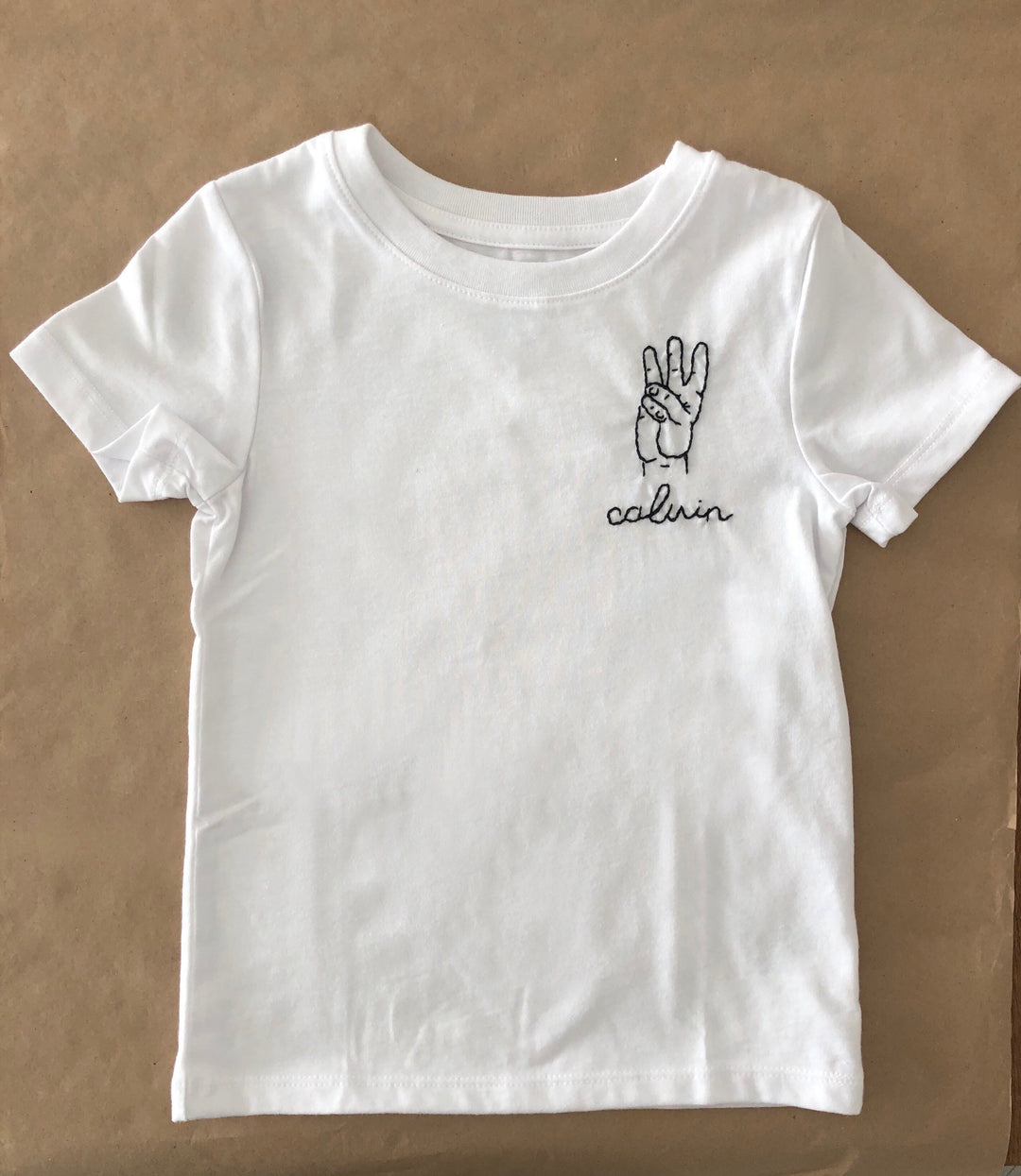 This Many, Happy Birthday Hand Embroidered Shirt for Kids